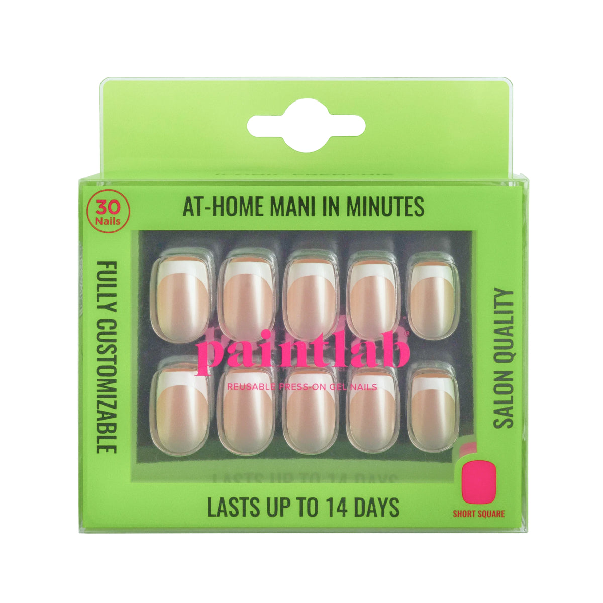 Paintlab Iconic Frenchie Short Square Press On Nails