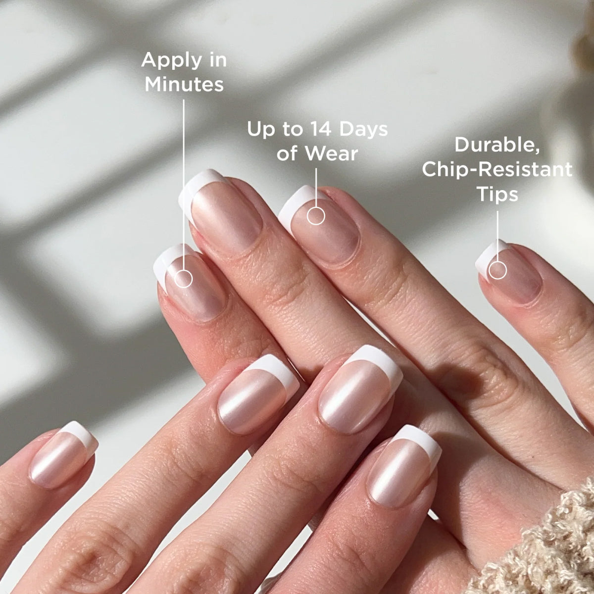 Paintlab Iconic Frenchie Short Square Press On Nails