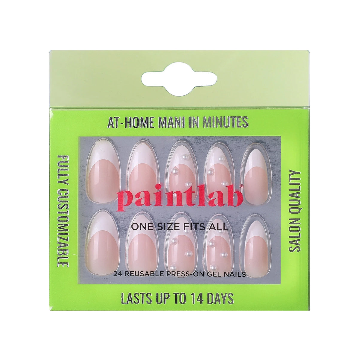 Paintlab Mother of Pearl Almond Press On Nails