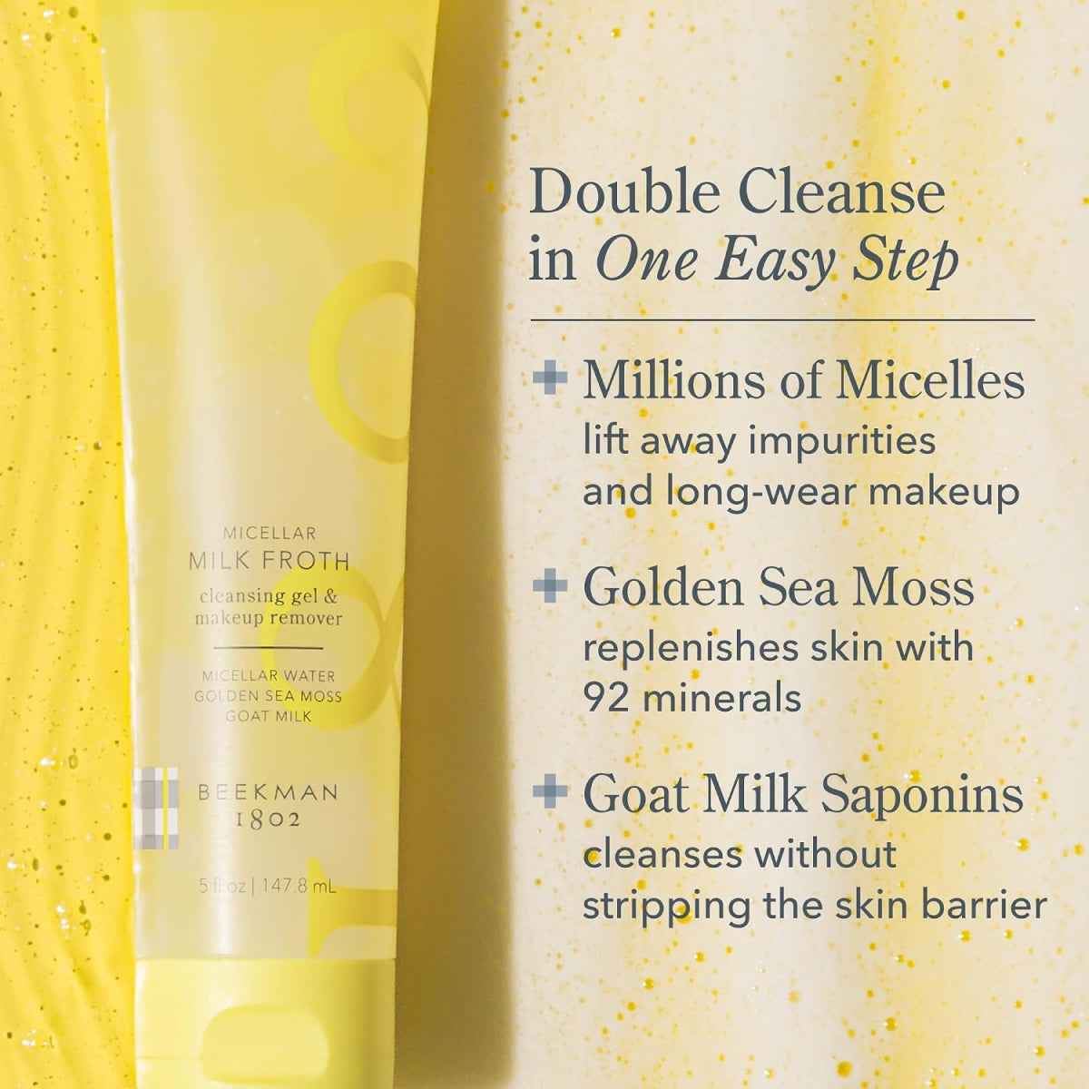 Beekman 1802 Micellar Milk Froth Cleansing Gel & Makeup Remover