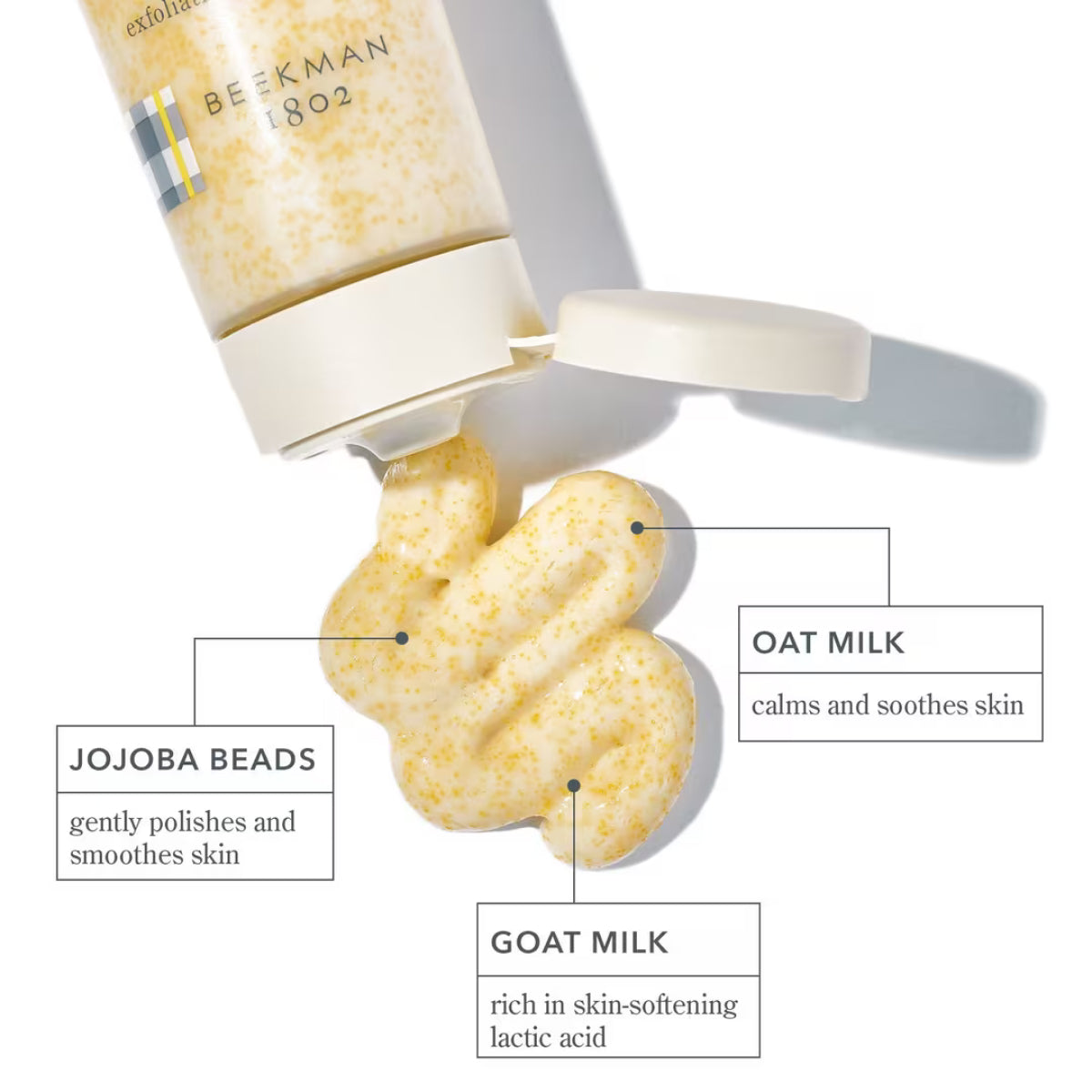 Beekman 1802 Milk Scrub Oat + Goat Milk Exfoliating Facial Cleanser