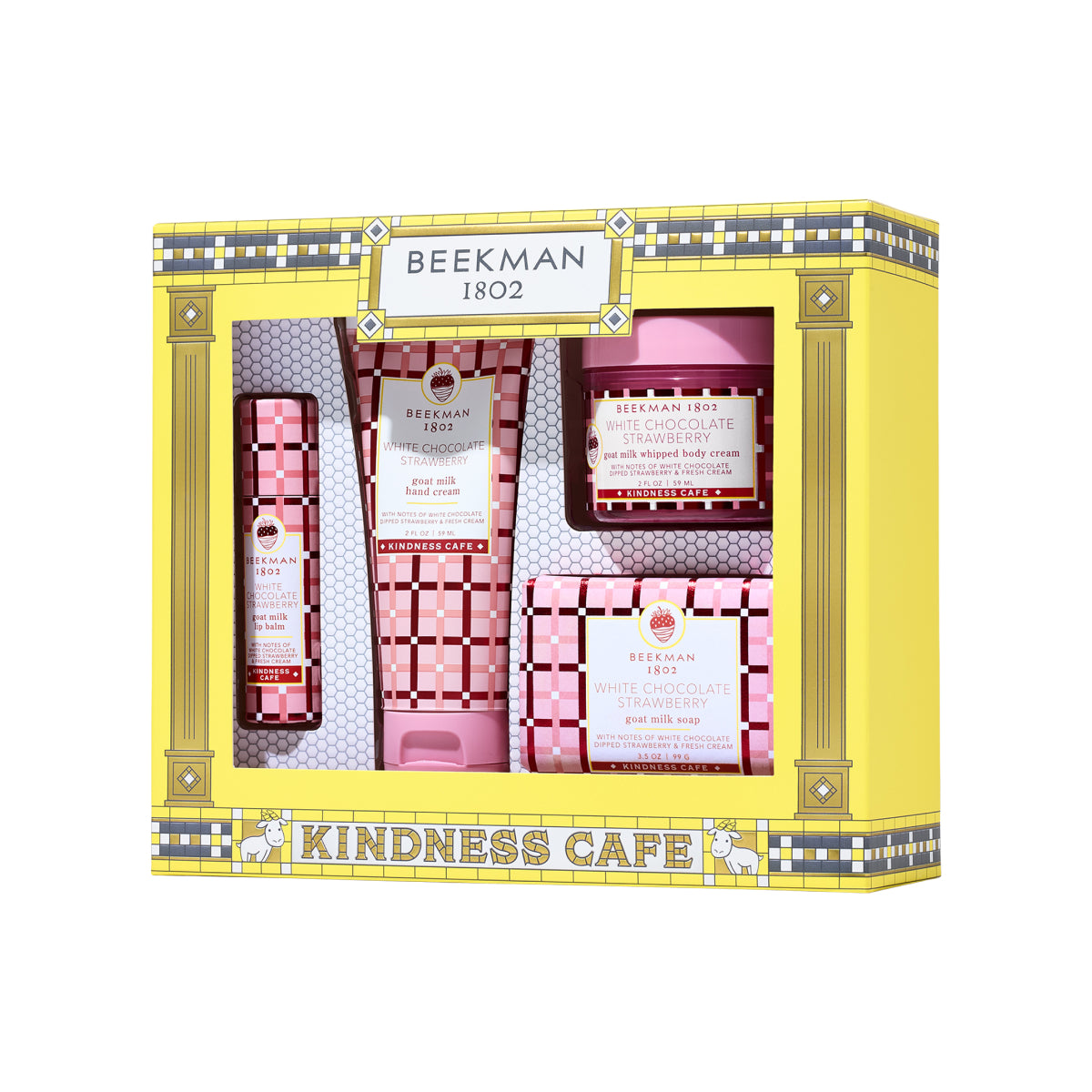 Beekman 1802 Deluxe Body Care Set - White Chocolate Strawberry