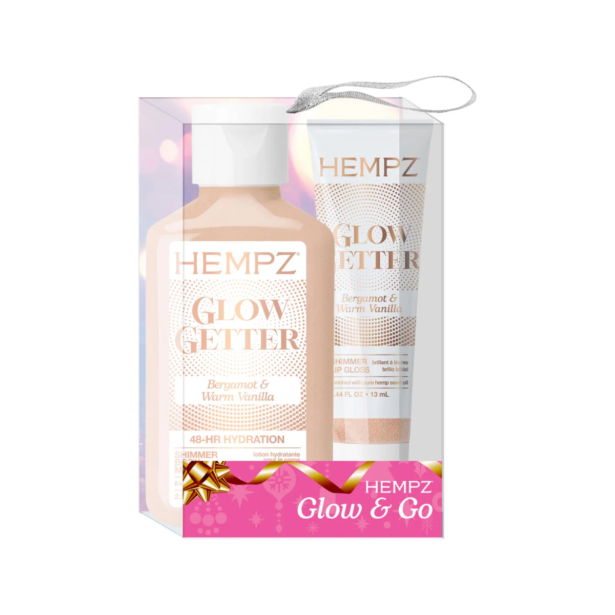 Hempz Glow & Go Glow Getter Moisturizing Shimmer Mini Lotion & Lip Balm Gift Set