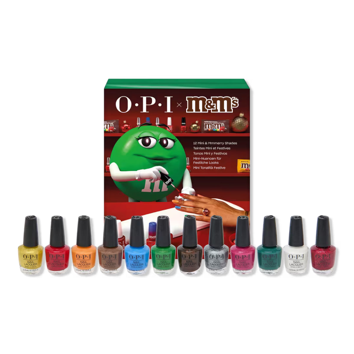 OPI x M&M 12pc Mini Nail Lacquer Advent Calendar