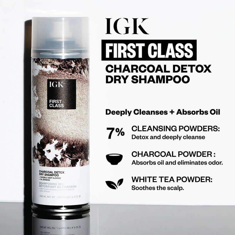 IGK First Class Charcoal Detox Dry Shampoo Travel Size image number 5