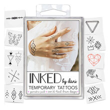 INKED by Dani Geometric Temporary Tattoos Pack