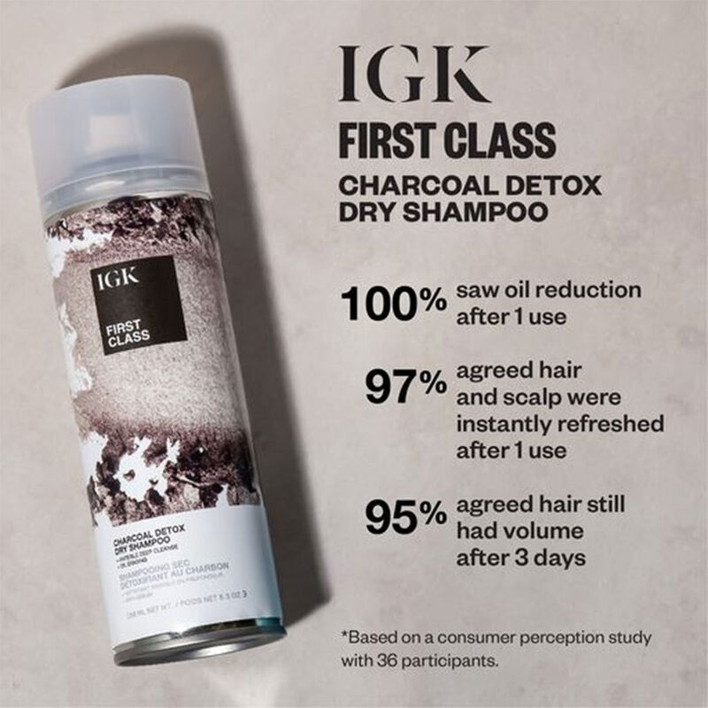 IGK First Class Charcoal Detox Dry Shampoo Travel Size image number 1