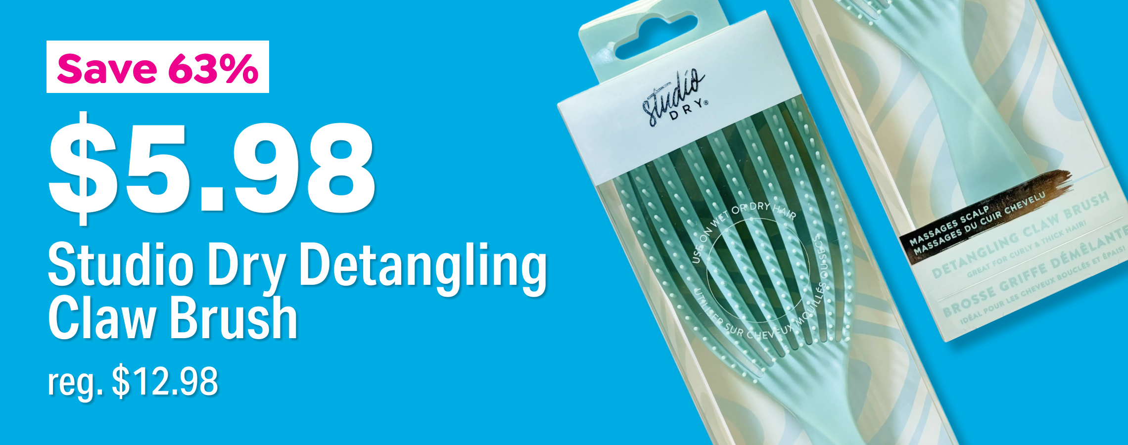 Studio Dry Detangling Brush $5.98